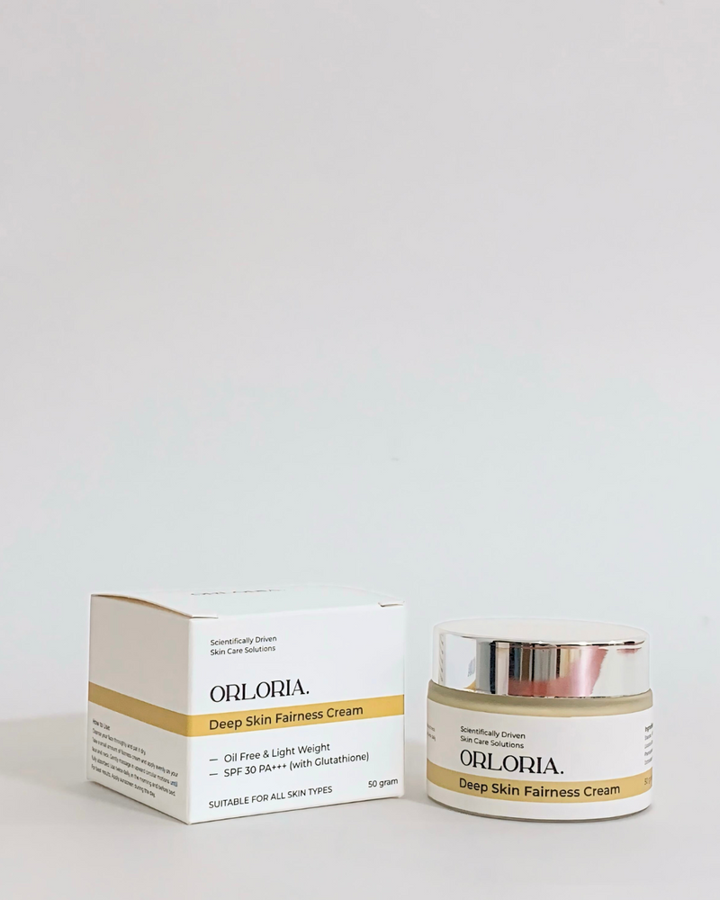 Deep Skin Fairness Cream with SPF 30+++ & Glutathione