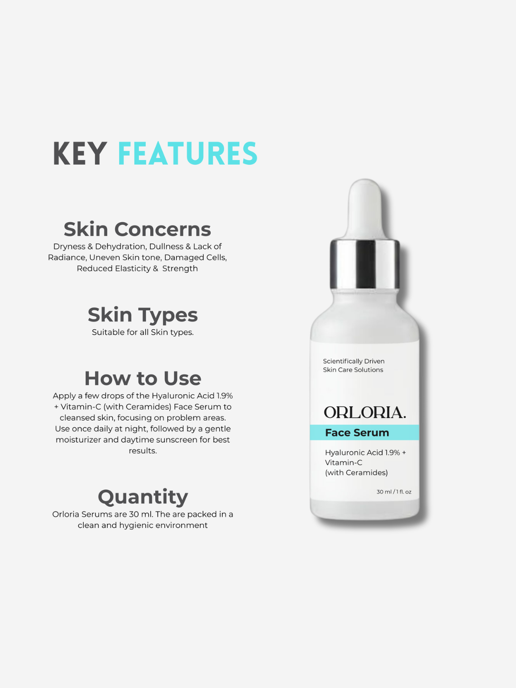 Hyaluronic Acid 1.9% + Vitamin - C (with Ceramides)