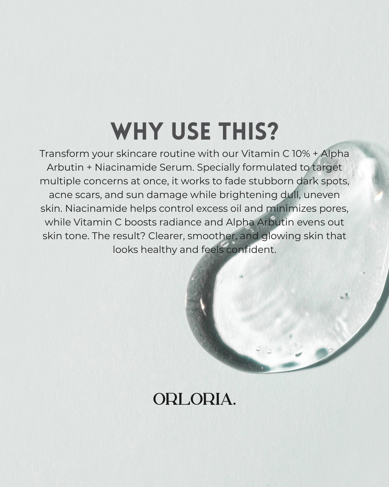 Vitamin-C 10% + Alpha Arbutin Face Serum with Niacinamide